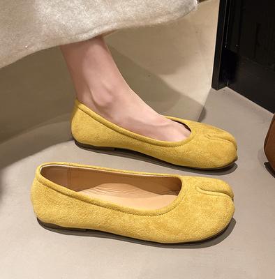 Scarpe Tabi Ninja Donna Pelle Microfibra Ballerine Comode Infradito a Punta Divisa Mocassini a Fondo Morbido Brevi Moccasini Trotter da Donna 2025