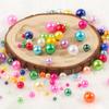 4mm 6mm 8mm 10mm Mărgele acrilice rotunde în mai multe culori Imitație de perle margele distanțare libere pentru realizarea de bijuterii artizanat manual