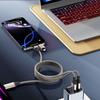 4-in-1 PD Magnetische Saugung 1M USB C Kabel - Schnelllade Anti-Verwicklungs Typ-C Kabel für iPhone/Xiaomi/HUAWEI/Samsung
