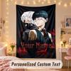 Custom Personalized Tapestry,Tokyo Ghoul Print Custom Name Text Wall Art Hanging for Bedroom