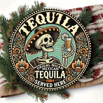 Vintage Tequila Metal Tin Sign 8x8 Inch Retro Wall Decor Home Bar Cafe Garage