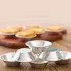 10 pièces Moule à tarte aux œufs antiadhésif en alliage d'aluminium Réutilisable Accessoires de pâtisserie Moule à biscuits Pudding Moule à gâteau de lune Outils de pâtisserie