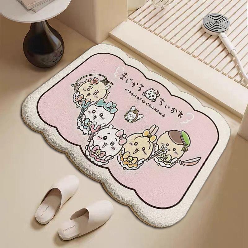 Giika Wow Bathroom Imitation Cashmere Toilet Floor Mat Bedroom Bedside Living Room Carpet Thickened Floor Mat Absorbent Mat