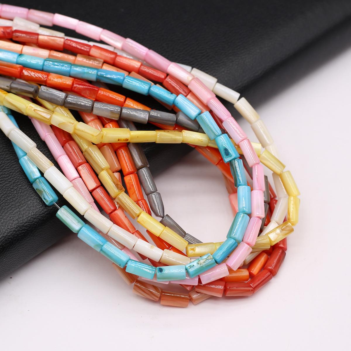 

DIY Shell Beads Натуральна циліндрична ізоляція Shell Beads для виготовлення ювелірних виробів DIY Намисто Браслет Сережки Аксесуар 4x8mm