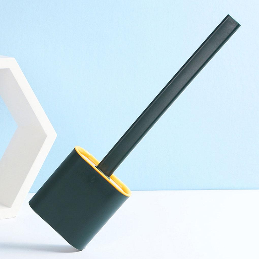 Household Toilet Cleaning Brush with Long Handle Toilet Brush with TPR Head Bathroom Cleaning Tool with Lid