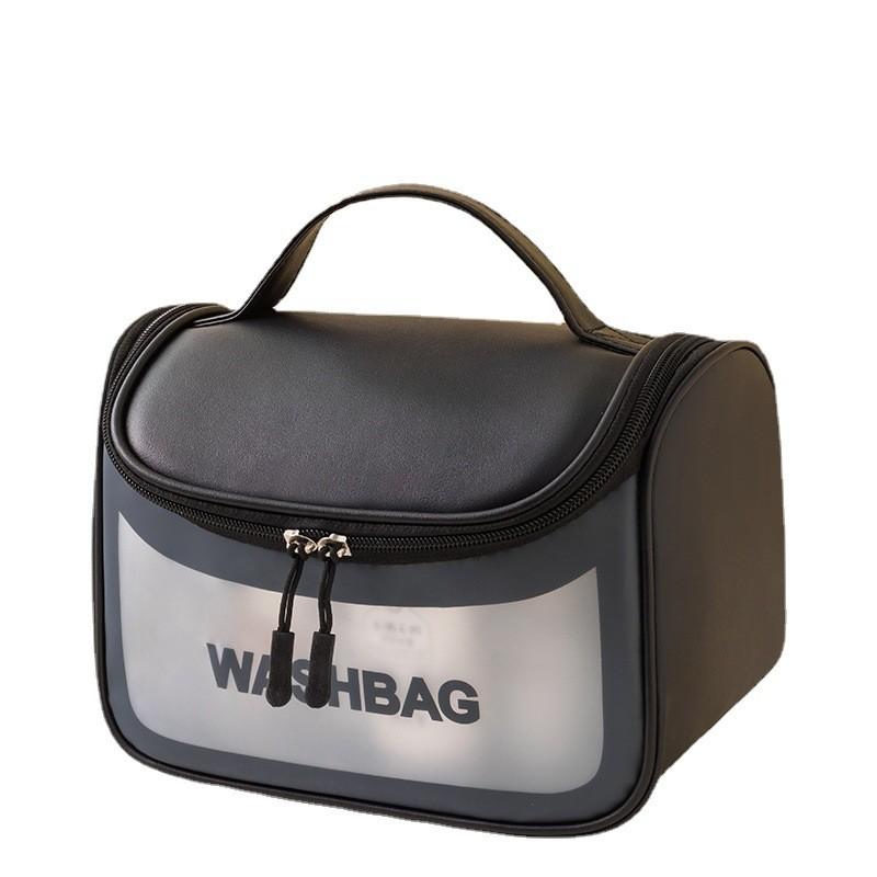Modern Pu Makeup Organizer With Hanging Hook For Travel And Bathroom Use