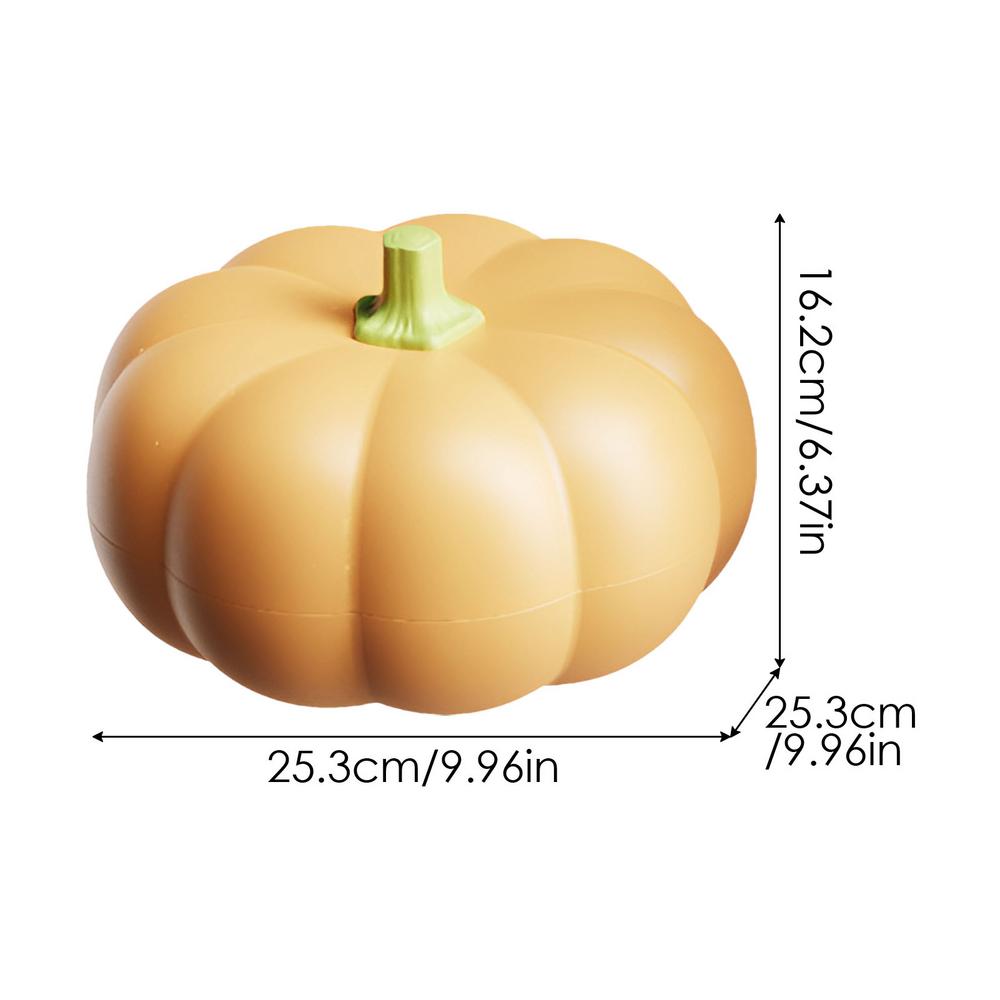 

Большая двухъярусная подставка для закусок в виде тыквы с 3 разделителями и крышкой, поднос для конфет и закусок для вечеринки на Хэллоуин
