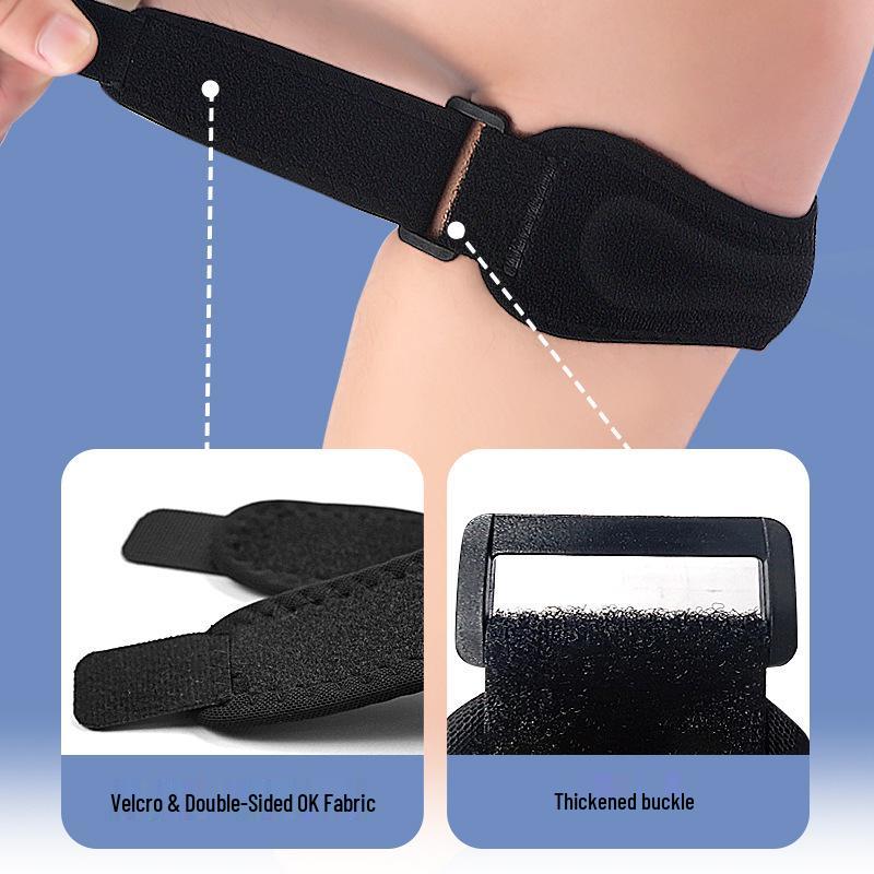 Adjustable Silicone Pad Knee Support Brace for Running and Sports
