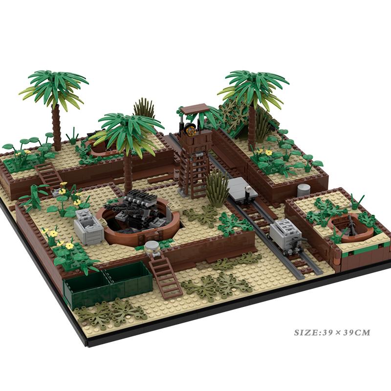 Αντιχαρακώματα Ερείπια Φρούριο Βάση Κτίσιμο με Τουβλάκια Γερμανικός Στρατός Αμερικανοί Στρατιώτες Στρατιωτικά Στοιχεία Πολεμική Σκηνή Παράκτια Άποψη Δρόμου Τούβλα Παιχνίδια