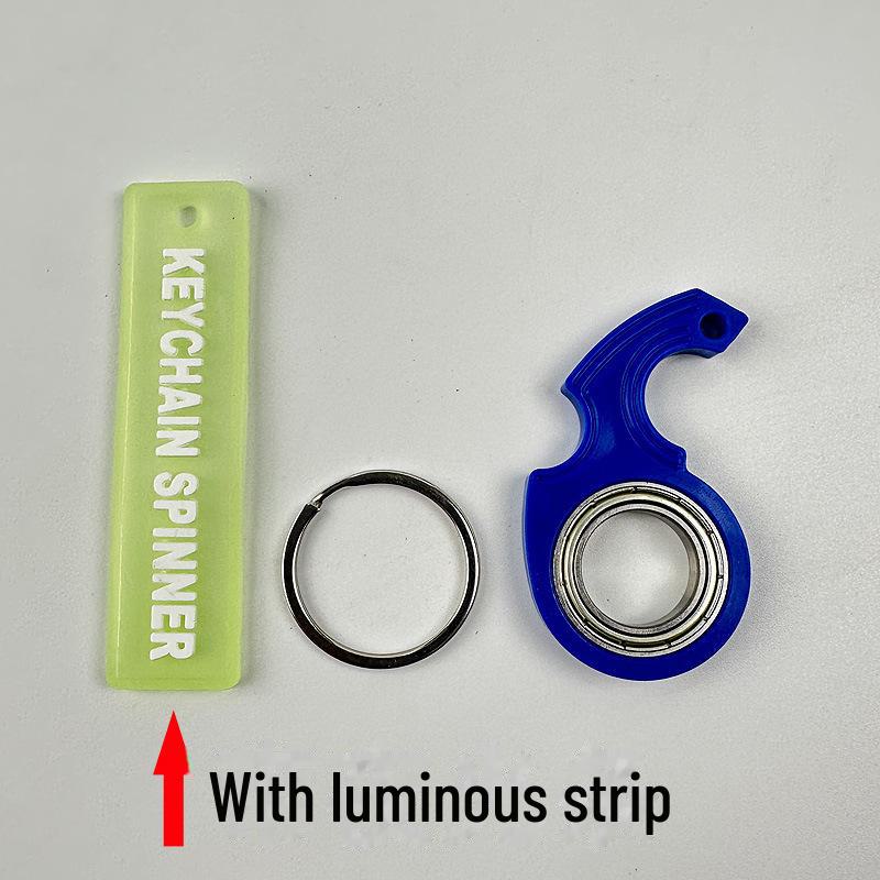 Second-Gen Fidget Spinner Keychain: Fingertip Rotation Anti-Anxiety Toy