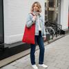 Vintage Solid Color Knitting Shoulder Bag Hollow Bohemian Style Crochet Mesh Bag Large Capacity Woven Beach Tote Bag Picnic