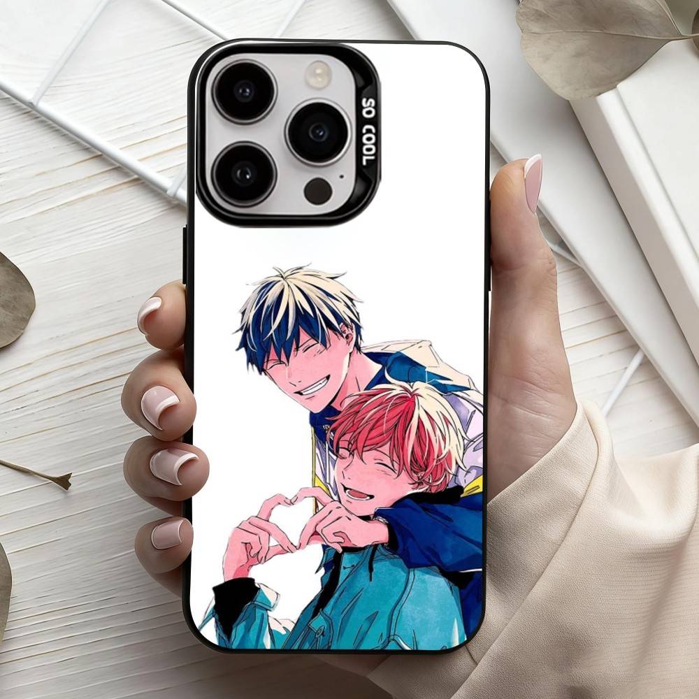 G-Given BL Anime Ritsuka M-Mafuyu Sato Handyhülle Für iPhone17,16,15,14,13,12,11 Plus,Pro Max Candy Silberbeschichtet Innenabdeckung