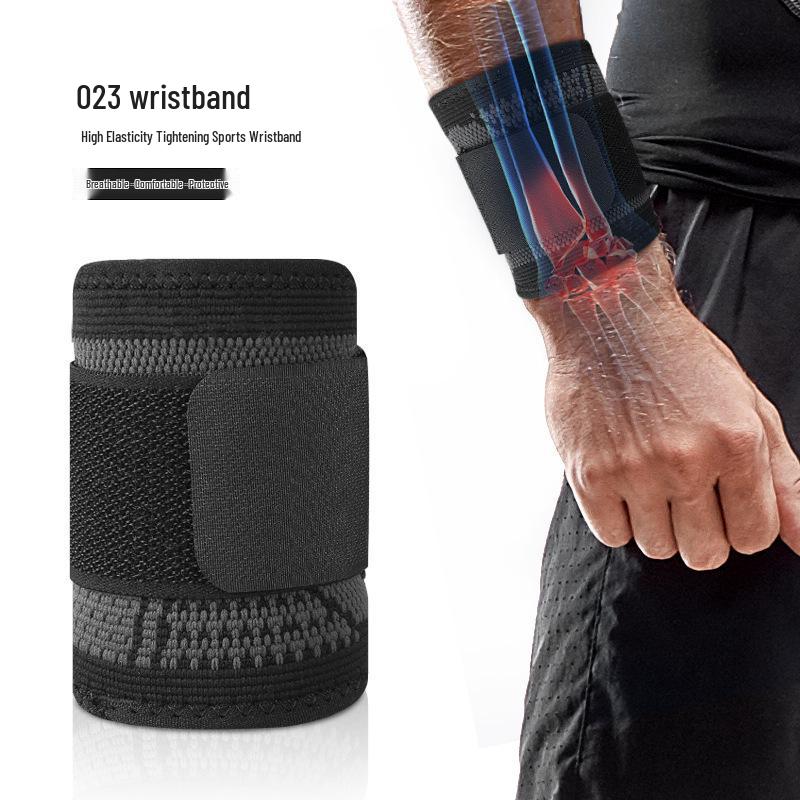 Adjustable Nylon Breathable Sweat-Absorbent Wristband - Non-Slip, Knitted Sports Wrist Guard Extra Large