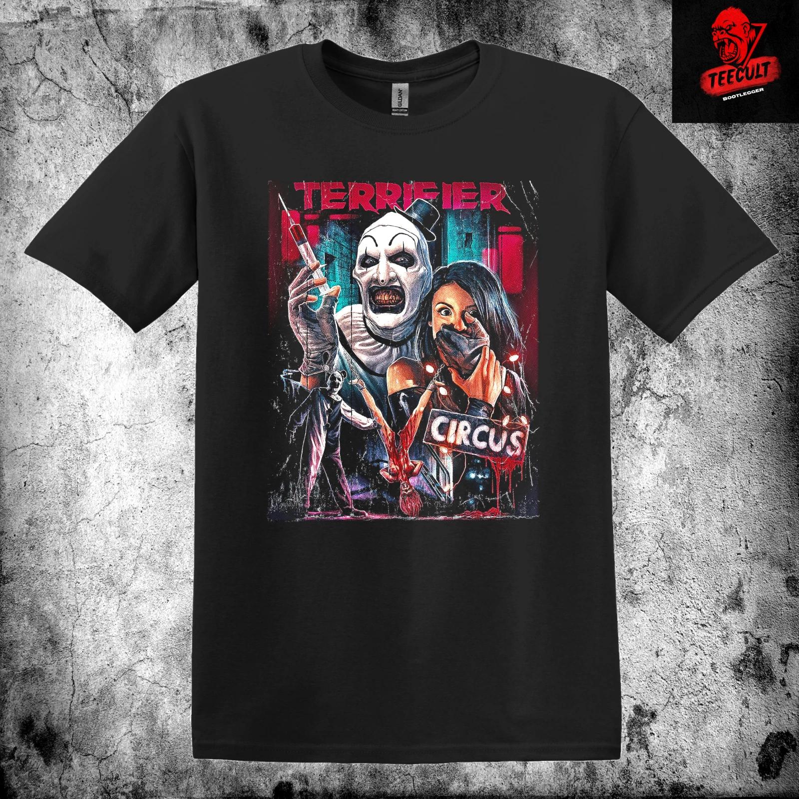 Men s and Women s T-shirts Terrifier Art The Clown Horror Movie Tee Unisex Heavy Cotton XXXXL