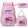K-Pop Inspired Dual Compartment Backpack Teen Girls - Large Capacity 75L School Bag With Lunch Pouch Laptop Sleeve