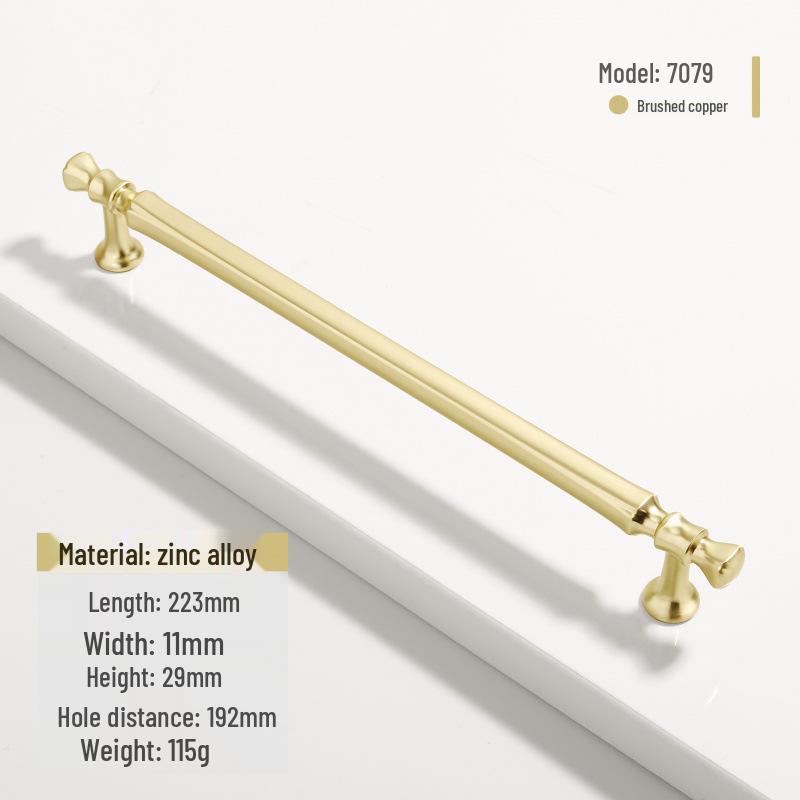 French Modern Gold Zinc Alloy Cabinet Handle