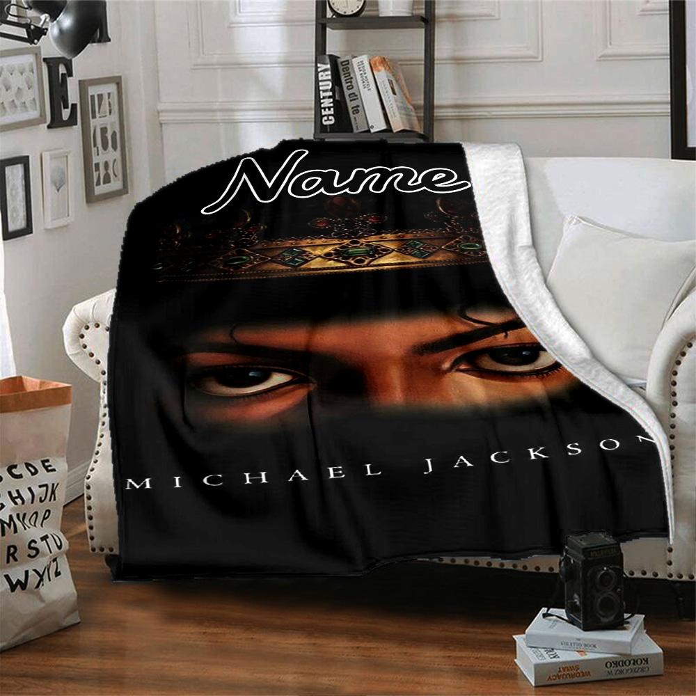 Coperta di flanella personalizzata con il nome "Michael Jackson's Legacy" per comfort super morbido e carino, per viaggi, letto, divano