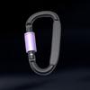4Pcs Heavy Duty Carabiner Clip, Aluminum Alloy Outdoor Keychain Carabiner, D Shaped Metal Hook Buckle for Water Bottle, Key, Backpack