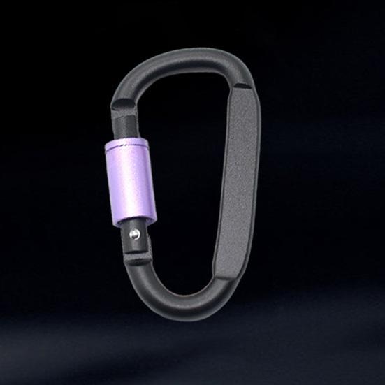 4Pcs Heavy Duty Carabiner Clip, Aluminum Alloy Outdoor Keychain Carabiner, D Shaped Metal Hook Buckle for Water Bottle, Key, Backpack