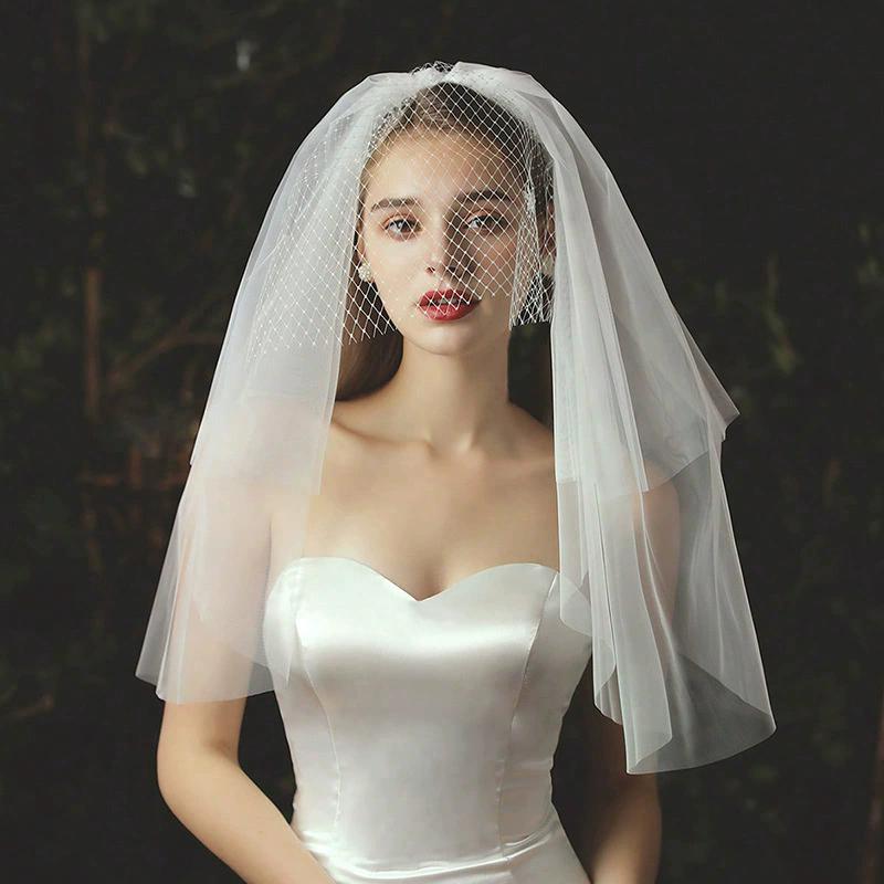WTEMPO 1pz White Bow Headwear da Sposa Elegante di Alta Gamma Headwear per Abito da Sposa Look da Matrimonio
