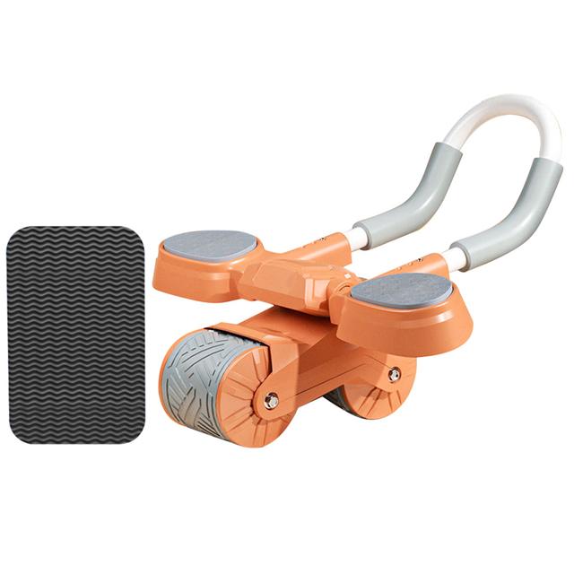 2 In 1 Belly Wheel Balanced Support and Digital Counter Automatic Rebound Mute Abdominal Exerciser Arm Muscles Slimming Home Gym