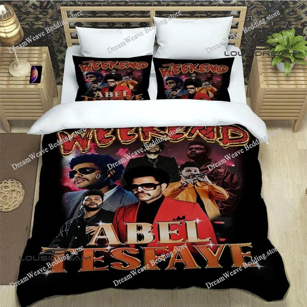 3D Print Singer The Weeknd Bedding Set Duvet Cover Bed Set Quilt Cover Pillowcase Comforter King Queen Size Boys Adult963963