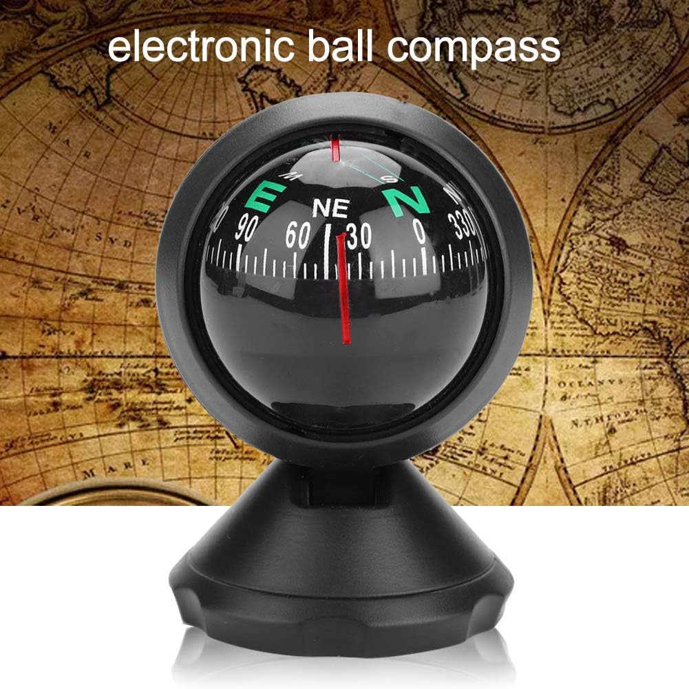 Windshield Compass,Marine Compasses for Boats,Dashboard for Car,for Car Windshield,Dash for Car Black Electronic Adjustable Ball Night Vision for