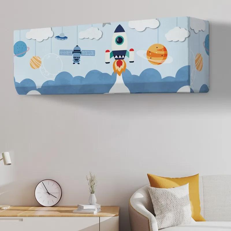 Universelle Cartoon-Staubschutzhülle für Klimaanlagen: Waschbar & Elastisch für Schlafzimmer