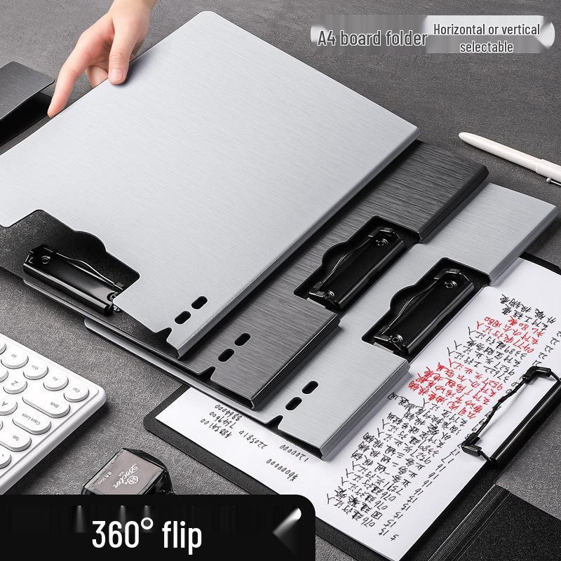 A4 Thickened PP Clipboard Folder - Desk Mat & Writing Board for Students, Horizontal/Vertical Clip