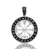 Vintage Viking Stainless Steel Viking Compass Necklace Pendant Men Chains Biker Nordic Odin Rune Pendant Amulet Jewelry Gift