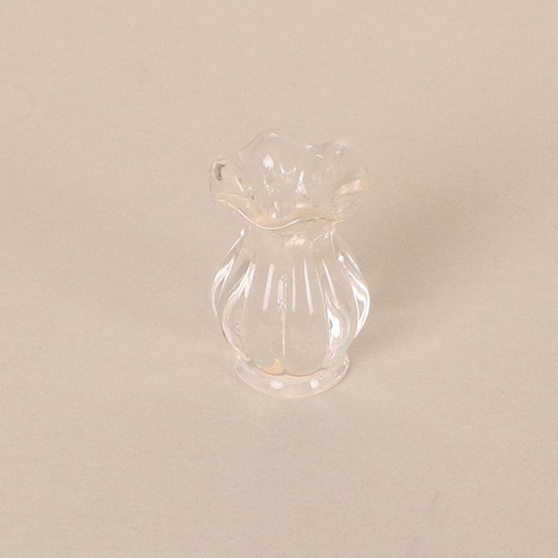 

1:12 кукольный домик, миниатюрная цветная прозрачная ваза, цветочная композиция, бутылка, пустая ваза для макраме, декор для дома и сада прозрачный