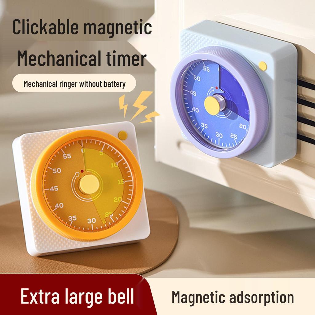Silent Magnetic Kitchen Timer: Mechanical Cooking & Baking Alarm