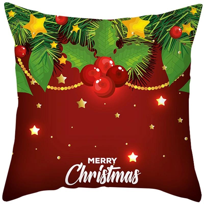 Christmas Themed Pillowcases Car Accessories Office Santa Claus Living Room Sofa Home Pillowcases