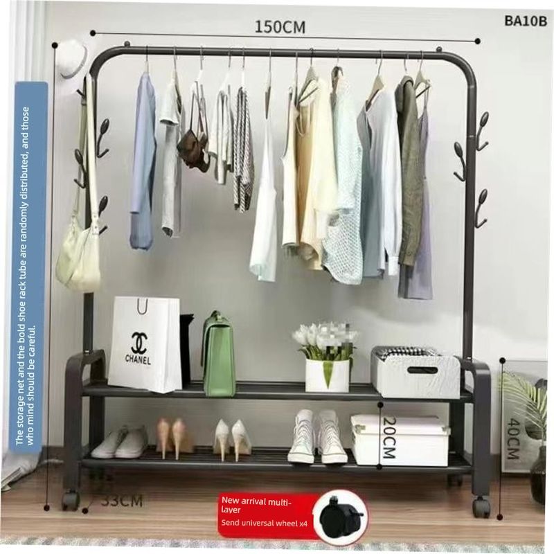 Hanging Clothes Rack One-pole Hanger Bedroom Simple Drying