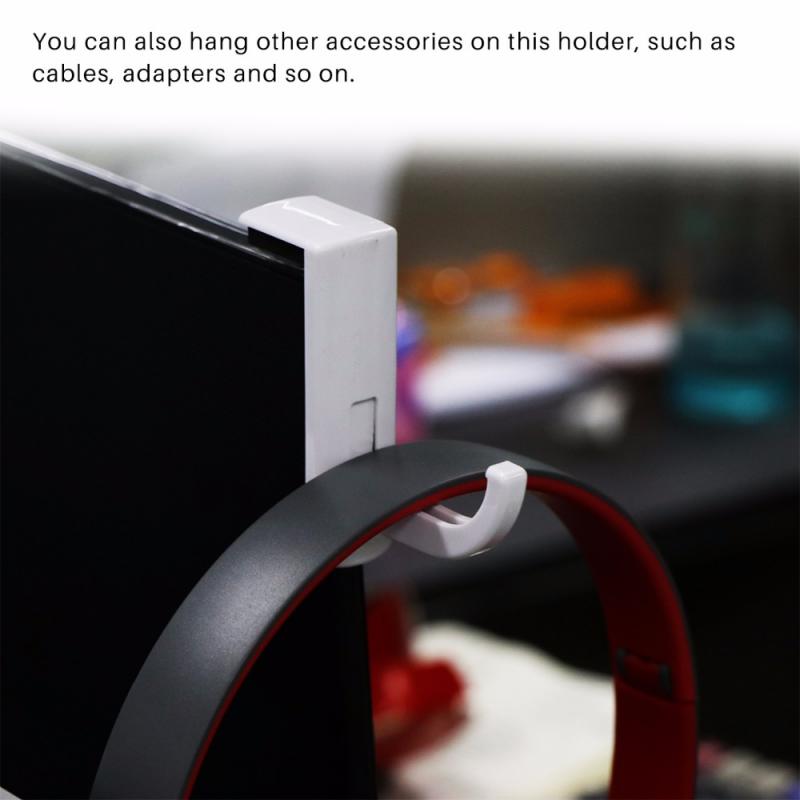 Hot Headphone Holder Hanger Wall PC Monitor Stand Durable Earphone Accessories Headset Hanger PC Monitor Holder Stand 2 Colors