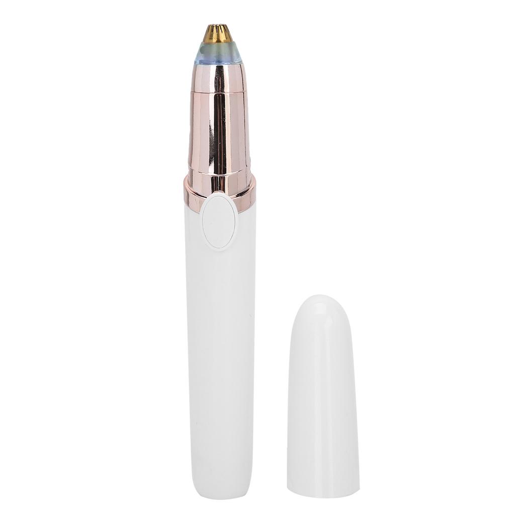 Battery Powered Eyebrow Trimmer Women Electric Face Eyebrow Hair Removal Shaver MachineWhite