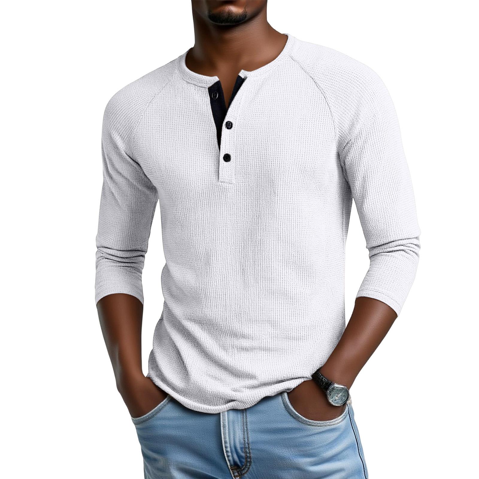 

Men s Leisure Fashion Monochrome Shirt Upper Garment XL белый