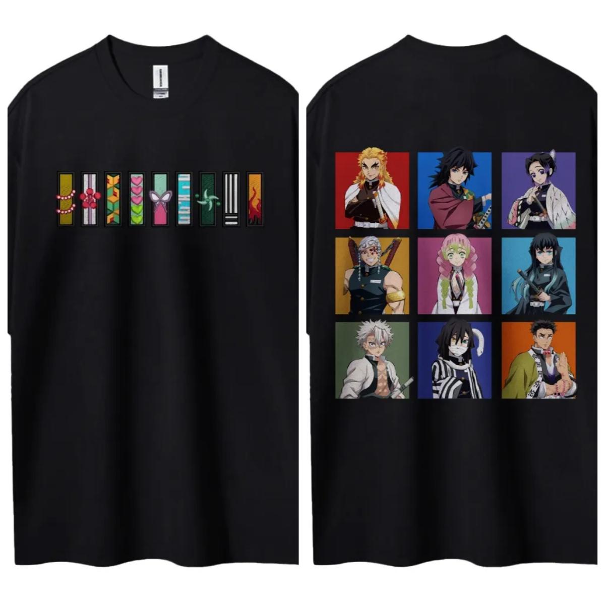 Demon Slayer Shortsleeved Mens and Womens Same Style Comfortable Shortsleeved Couples Clothing Casual Shortsleeved Wear S