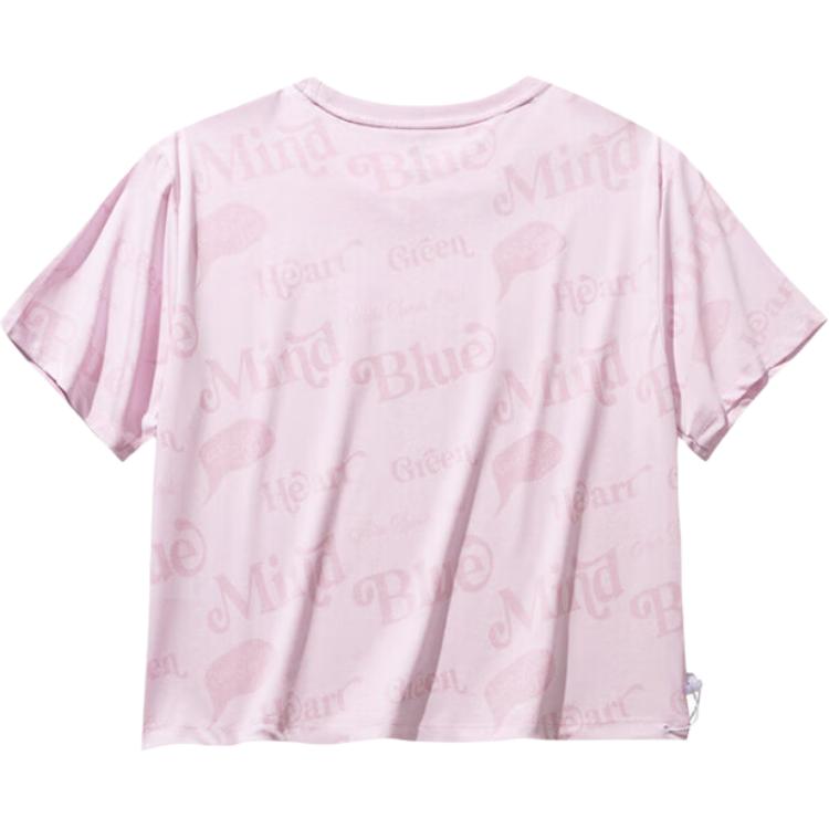 Anta Life Series Simple Short Sleeve Letter Print T-Shirt Women Tops 162528106-2