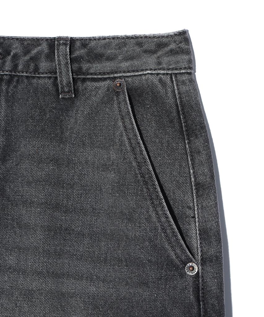 Dist Nine Cut Cargo Long Denim Skirt Grey (Lp3Kf696-072)