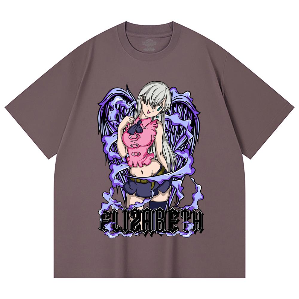 230 Gsm 100% Cotton Seven Deadly Sins V3 Elizabeth Print Unisex Heavy Cotton T Shirt