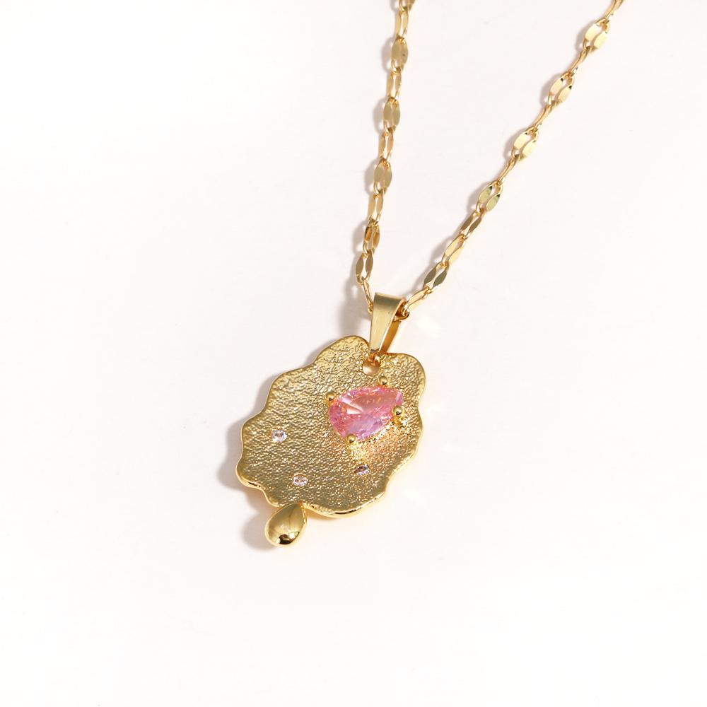 Luxury Zircon Crystal Stainless Steel Necklaces For Women Korean Fashion Sweet Sexy Female Clavicle Chain Jewelry