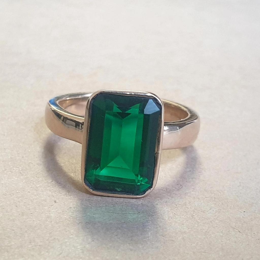 Chrome Diopside 925 Sterling Silver Rose Gold Fill Engraved  Ring Jewelry