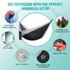 Nylon Color Matching Portable Hammock Ultra Light High Strength Parachute Fabric Outdoor Camping Hammock Tree Straps Carabiners