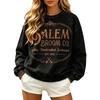 Women's Halloween Print Long Sleeve Neck Sweatshirt Casual Fall Pullover Top