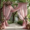 Organza Tulle Fabric, Sheer Silky Netting Fabric for Wedding Birthday Party Event Decorations Table Skirt DIY Decor Chair Bows