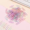 Colorful Plastic-Coated Paper Clips - Nickel-Plated Student Supplies, Bent Clips for Documents and Bookmarks