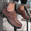 Men's Shoes Casual Leather High Quality Lace-Up Oxford Shoes Hot Sale Male Comfortable Footwear 2024 Leather Male Outdoor Shoes