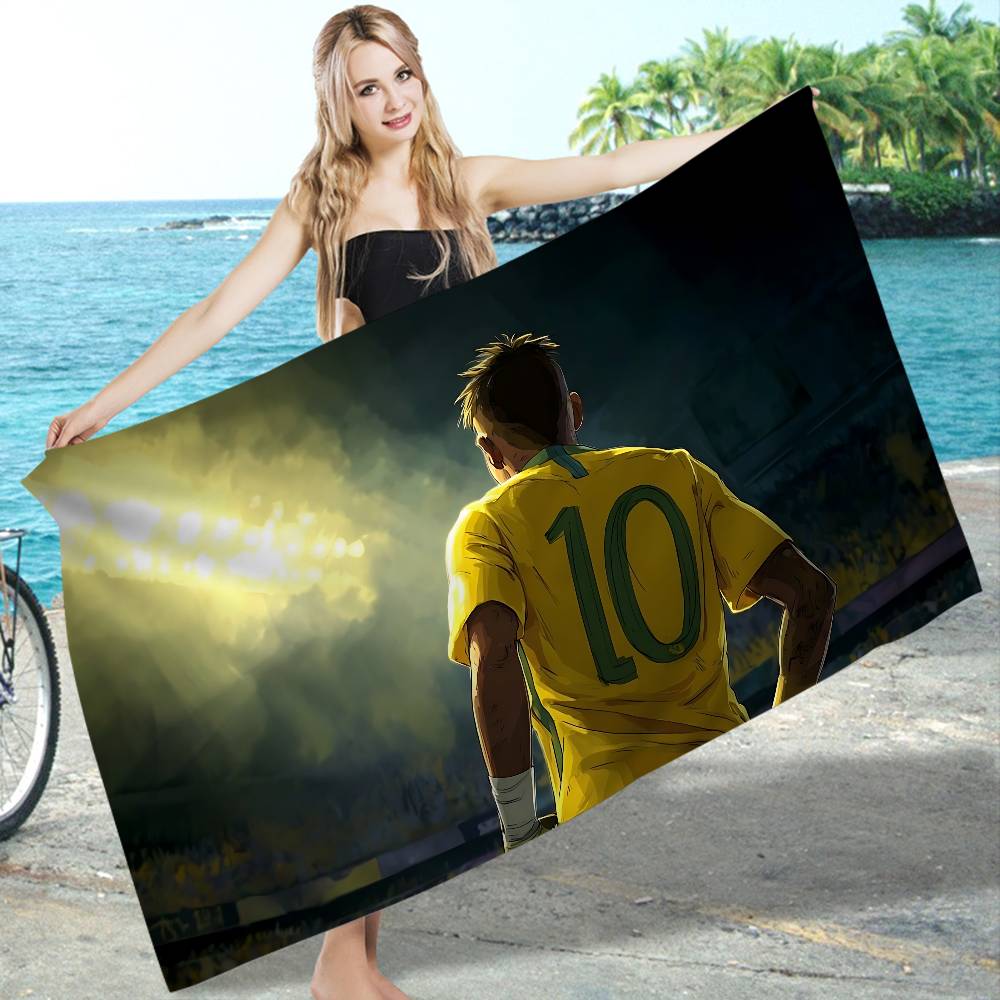 N-Neymar Jr Stella del Calcio Microfibra Telo da Spiaggia Assorbente Asciugatura Rapida Morbido Yoga Nuoto Resort Escursionismo in Montagna Asciugamano