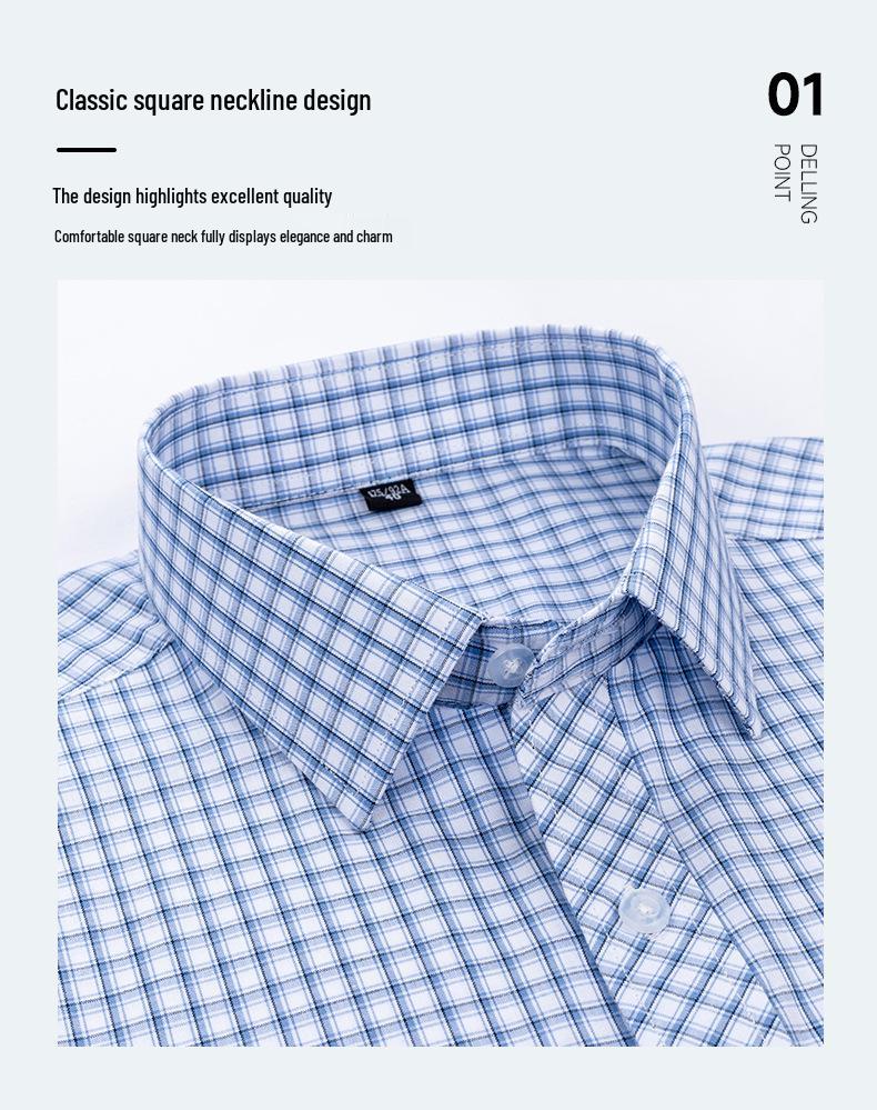 Men's 100% Cotton Plaid Long Sleeve Shirt - Casual Spring/Summer Style